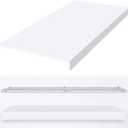 Hoolerry 1 PC Wire Rack Covers 16 x 33 Inch Wood Shelf Covers for Wire Shelving Pantry Shelves Covers Rack Liner Shelf Liners for Bathroom Kitchen Shelving Upgrade, White