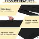 downluxe Waterproof Outdoor Chair Cushions Set of 2, 19" x 19" x 3" Patio Chair Cushion with Non-Slip Ties & Handle, Square Outdoor Cushion for Patio Furniture with Removable Cover, Black