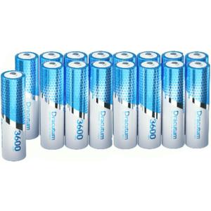 3600mWh Rechargeable Lithium AA Batteries, 16 Pack High Capacity 1.5V Constant AA Li-ion Rechargeable Batteries Compatible with Blink Cameras/Xbox Controllers and More