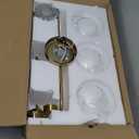 Gold Bathroom Light Fixtures 3 Light Bathroom Vanity Light with Clear Glass Shade, 22 inch Vanity Lighting Fixtures Over Mirror, Vanity Lights Fixture (Exclude Bulb)
