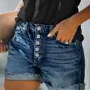 MODARANI Denim Shorts for Women Distressed Jean Shorts Ripped Summer Hot Short Medium, G-navy Blue