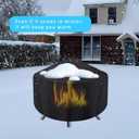 Round Fire Pit Cover for 22-34 Inch Firepit, Heavy Duty Outdoor Patio Fireplace Covers - Waterproof Dustproof Anti UV and Tear Resistant