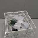 Set of 3 Christmas Lighted Gift Boxes, Pre-lit 60LED Light Up Present Boxes Ornament Outdoor, White Boxes with Star, Battery Operated Christmas Decorations for Indoor Home, Party, Lawn Decor