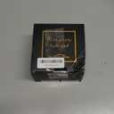 COLLECTIVE HOME - Ceramic Jewelry Box, Elegant Embossed Jewelry Holder, Trinket Organizer with Gold Monogram Lid, Storage for Ring Necklace Bracelet Earrings, Rings and Accessories (d)