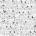 Cat Wallpaper Beige Peel and Stick Wallpaper Black Cat Contact Paper Self Adhesive Animal Cute Kitten Stick on Wall Paper for Dollhouse Nursery Shelf Liner Accent Wall Pet Room 17.5"x102"