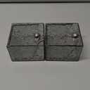 Qtip Holder Dispenser, Wall Mounted Plastic Cotton Pad Holder, Cotton Ball, Swabs, Floss, Makeup Organizers Containers for Vanity Bathroom (Transparent Gray, 2 Pcs)