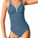 Girls Tankini Swimsuits Two Piece Bathing Suit Drawstring Swimwear Set for Girls 7-18 Years