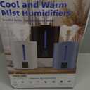 6L Humidifiers for Bedroom Large Room Home,Cool and Warm Humidifier for Baby and Plants Hot Mist Top Fill Desk Humidifiers Oil Diffuser,Quiet,Adjustable Mist,360Nozzle-Black(2026 Upgraded)