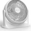 Comfort Zone 11-Inch High-Velocity Tabletop Air Circulator Fan – Quiet 3-Speed Personal Turbo Fan with 90° Adjustable Tilt & Carry Handle – Compact Desk Fan for Home, Office, or Bedroom – White