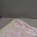 Christmas Tree Skirt 36" Round Sparkly Iridescent Sequin White Ornaments Xmas New Years Party Decorations