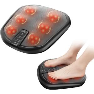 COMFIER Shiatsu Foot Massager with Heat, Heated Elecric Keading Feet Massager Machine, Heat Function,Foot Massage for Neuropathy,Plantar Fasciitis, Ideal Gift for Women/Men/Mom/Dad (Dark)
