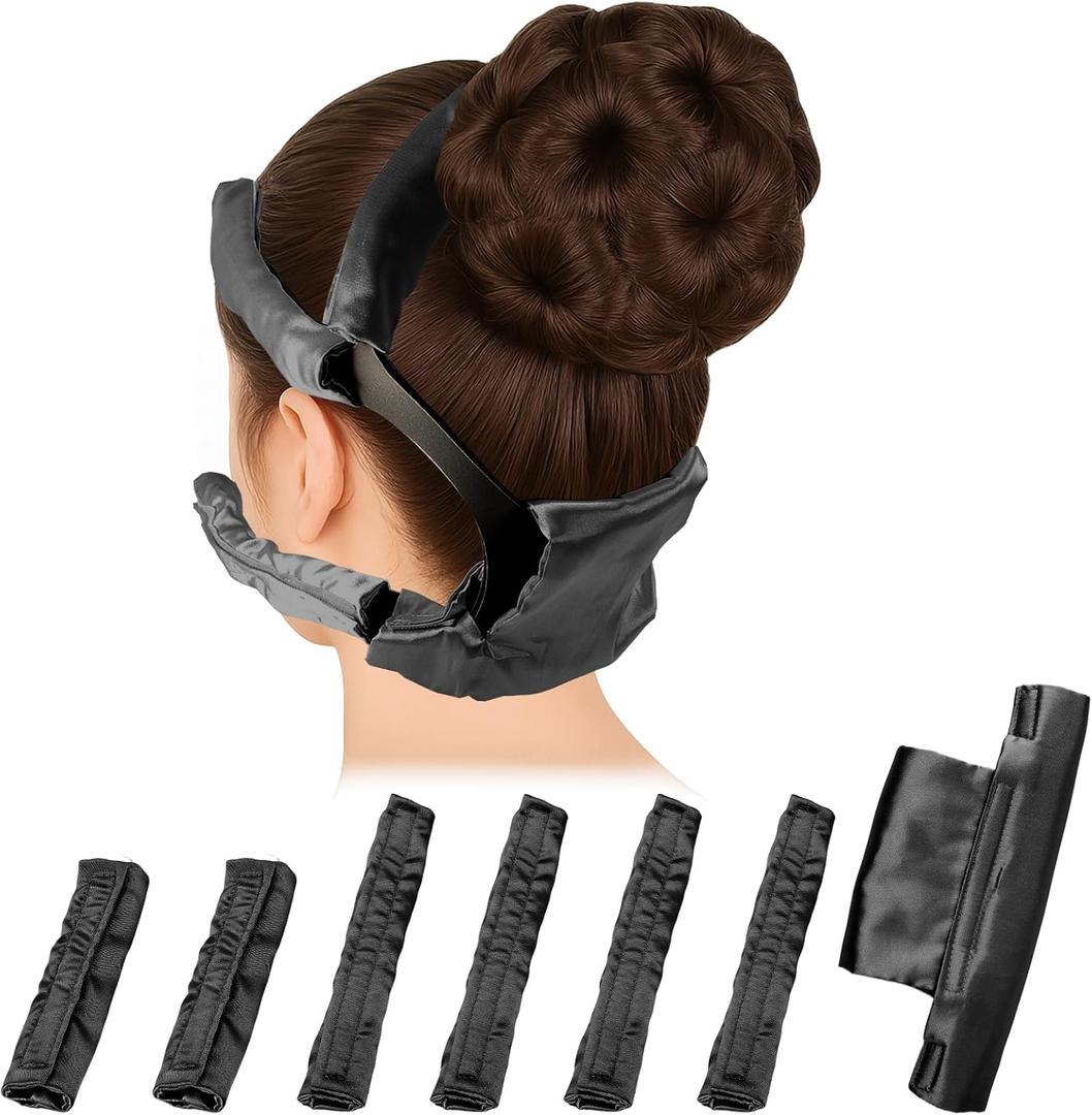 7 PCS Satin CPAP Strap Covers, Comfortable CPAP Mask Strap Covers (Black)