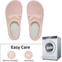 WateLves Womens & Mens Lightweight Cozy Faux Furry House Slippers - Rubber Sole Slip On Sock Shoes - Foldable Travel Slippers - Indoor & Outdoor (M)