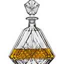Whiskey Decanter for Liquor Scotch Bourbon or Wine, Irish cut Triangular - 750ml