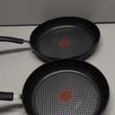 T-fal Ultimate Hard Anodized Nonstick Fry Pan Set 2 Piece, 8, 10 Inch, Oven Broiler Safe 400F, Kitchen, Cookware, Pots and Pans Set Non Stick, Frying Pans, Dishwasher Safe, Black