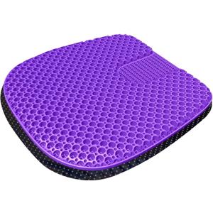 Large Gel Seat Cushion for Long Sitting (Super Large & Thick),Soft & Breathable,Gel Cushion for Wheelchair,Office Chair,Car,Chair Cushion for Hip Pain (Violet)