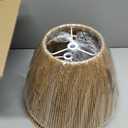 Small Rattan Lamp Shades Set of 2, Boho Lamp Shades for Table Lamps, 5.5" Top x 10" Bottom x 6.6" High, Wicker Lampshade Replacement for Bedroom, Hand Woven, Spider, Bulb Clip Adapters Included