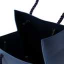 SEUNMUK 40 Pack Blue Wine Bags - 3.7 x 3.7 x 13.8 Inch Paper With Handles, Elegant Bottle Gift Bags for Party, Wedding and Retailing