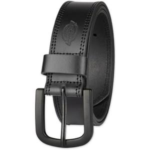 Dickies mens 100% Leather Jeans With Stitch Design and Prong Buckle Belt, Black, 42 Waist 40 US at Amazon Mens Clothing store