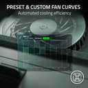 Razer Laptop Cooling Pad: Adaptive Smart - Intelligent Fan Control - Airtight Pressure Chamber - Fits Most Laptops & Macbooks 14 to 18" - Preset & Custom Fan Curves - 3 Port USB Type A - Chroma RGB