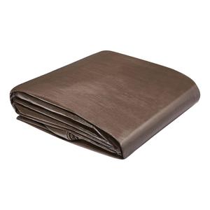 Amazon Basics Multi Purpose Waterproof Poly Tarp Cover with Grommets, 20 x 20 ft, 10MIL Thick, Brown/Silver, 1-Pack