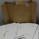 Chejiaye Thick 4pcs Marble Peel and Stick Backsplash Waterproof Washroom Wall Panels, Peel and Stick Tile, PVC Foam Wall Panels for Kitchen,Bathroom,White and Grey(Not Real Tile,11.8" x 11.8")