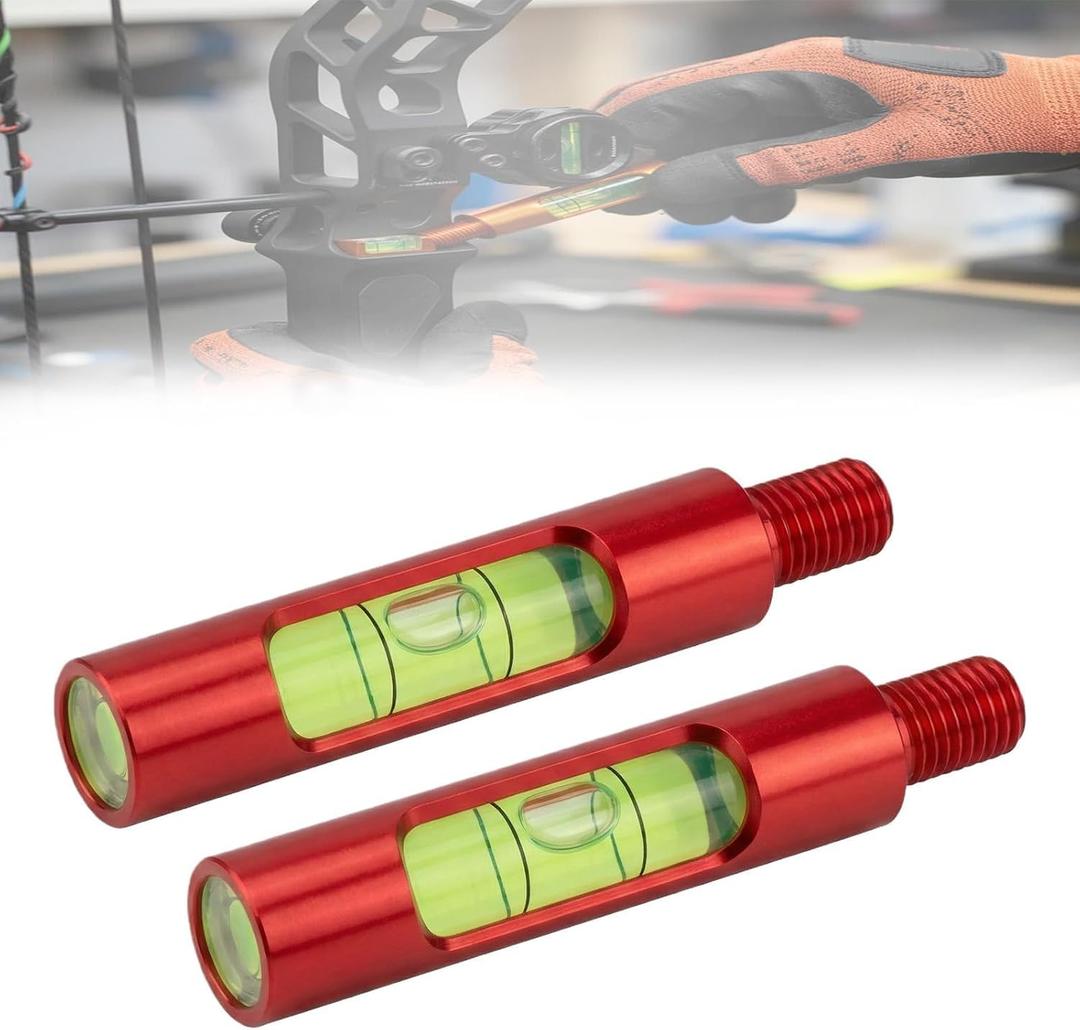 Berger Hole Bow Level Aluminum Bow Leveling Kit & Archery Tools Bow Accessories for Compound Bow Sight Rest & D-Loop Tuning, Lightweight Screw-in Design