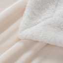 Berkshire Blanket-Sherpa Fleece Blanket, Warm and Soft Loftmink Reversible Blanket for Bed, Sofa and Travel, Cream, 90 in x 90 in (Full/Queen)