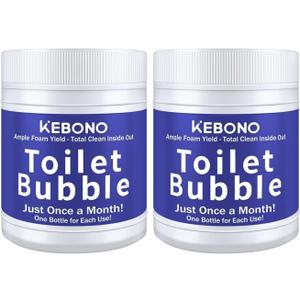 Toilet Cleaner - 2 Bottles, Powerful Bathroom Cleaning Product, Effectively Removes Stubborn Stains - Powder - 8.4 Ounces