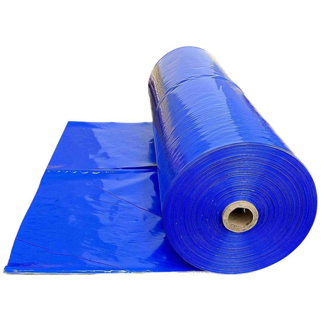 Farm Plastic Supply - Polyethylene Plastic Shrink Wrap - 7 mil (14' x 25')  Blue Boat Shrink Film for use with Heat Gun, Industrial Shrink Wrap, Plastic Sheeting for Protection and Storage