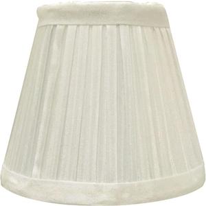 Royal Designs, Inc. Clip on Pleated Empire Chandelier Lamp Shade Flame Clip Fitter, CSO-1030-5WH, 3 x 5 x 4.5, White, 1 Pack