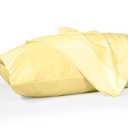 ROYALE LINENS 100% Organic Cotton Percale Pillowcases Set of 2 - Standard Size Percale Pillowcase - Standard Set of 2 Pillow Cover - Breathable, Cool & Crisp Pillow Cases (20"x26", Yellow)