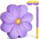 Aoriher Daisy Flower Piata Set with Blindfold and Bat Purple Flower Piata Daisy Party Game for Birthday Baby Shower Gender Reveal Wedding Floral Mother's Day Princess Party Supplies Decorations