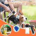 Dog Washing Hose Attachment for Pet Bathing with Black 3 Way Shower Diverter, Dog Wash Hose Nozzle Shampoo Sprayer for Pet Grooming Shower, Dog Shower Attachment for Bathroom