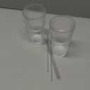 Iced Coffee Cups with Lids: Coffee Bar Accessories - Ribbed Glass Tumbler with Straw and Lid 2Pcs - 20oz Leak Proof Tumbler - Reusable Glass Cups and Tumblers with Lid and Straws for To Go Iced Coffee (Clear)