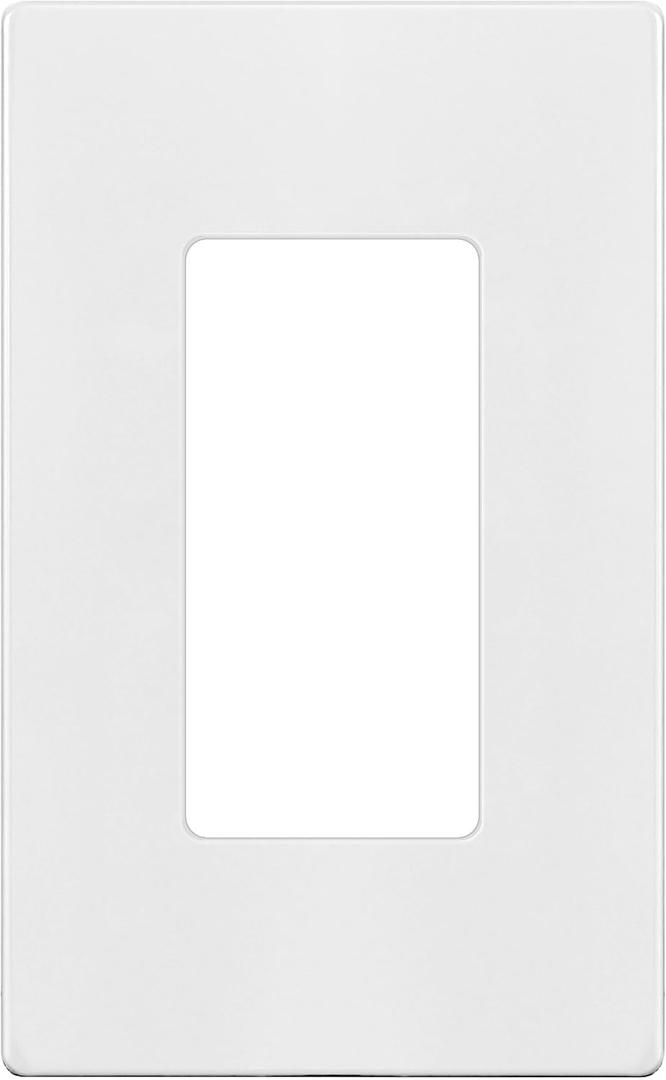 ENERLITES Screwless Decorator Wall Plate Child Safe Outlet Cover, Size 1-Gang 4.68" H x 2.93" L, Polycarbonate Thermoplastic, SI8831-W-10PCS, White (10 Pack)