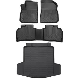 ANBINGOFit for Chevy Malibu Floor Mats 2016-2025 All Weather Mats for Malibu for Chevy Malibu Car Mat 20216-2025 TPE Car Matt Rugs for 2017 Malibu Rubber Trunk Carpet for 2018 Malibu