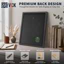 VCK 24x36 Frame 5 Pack, Black Exclusive Wood 20x30 Mat, for Picture, 24x36 with 20x30 Mat