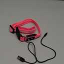 PcEoTllar Light up Dog Collar for Night Walking - LED Dog Collar Light Rechargeable Color Changing, Glow in The Dark Dog Collars Waterproof Glowing Dog Collars for Large Small Medium Dogs (L(19 inch-23.6 inch), Pink)