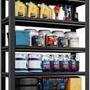 72 Inch H Garage Shelving 5 Tier Heavy Duty Metal Storage Shelves Loads 2000 LBS,Adjustable Garage Storage Shelves Storage Rack Shelf for Garage, Warehouse, Pantry, Basement 72" Hx40''Wx18''D