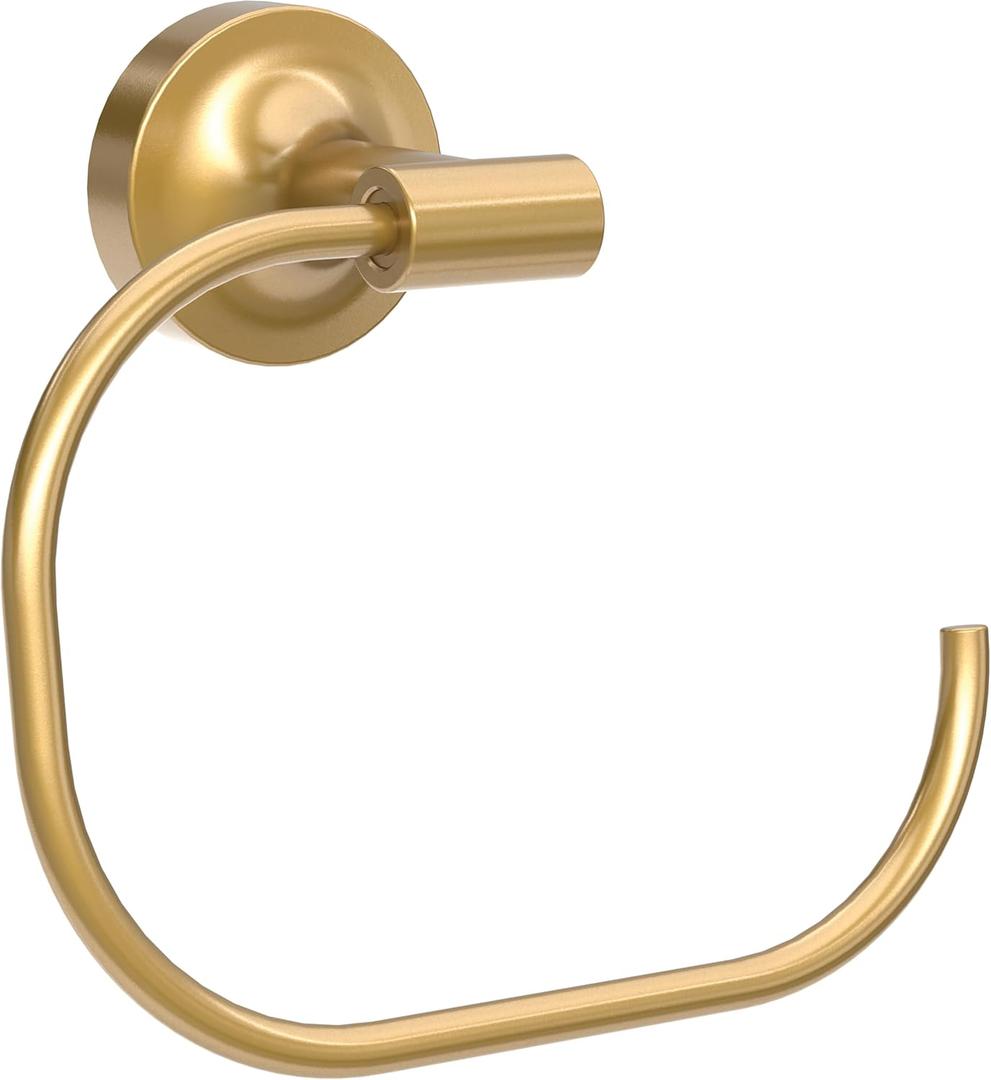 Franklin Brass Voisin (1-Pack) Hand Towel Ring Satin Gold Holder for Wall Mount Round Hanger for Kitchen, Bathroom Accessories VOI46-BB