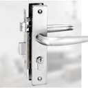 ARTIBETTER Door Handle Lock Stainless Steel Interior Panel Locking Heavy-Duty Front Door Easy Install Modern Security 4.72X 7.48 Inch