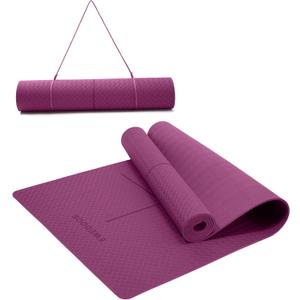 Ewedoos Eco Friendly Yoga Mat with Alignment Marks TPE Yoga Mat Non Slip Hot Yoga Mat Thick 1/4'' Anti-Tear Surfaces Exercise Mats for Home Workout Fitness Pilates, 72x24 Ewedoos Eco Friendly Yoga Mat with Alignment Marks TPE Yoga Mat Non Slip Hot Yoga Mat Thick 1/4'' Anti-Tear Surfaces Exercise Mats for Home Workout Fitness Pilates, 72x24