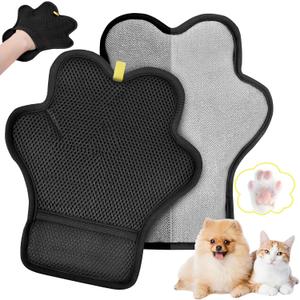 Pet Hair Removal Glove for Cats and Dogs,Upgrade Reusable Electrostatic Magic Brush Pet Hair Removal Grooming Gloves Tool for Furniture, Bed Sheets,Couch,Clothes,Carpet,Car Seat