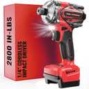 Ecarke Cordless Impact Driver 1/4 Inch Compatible with Milwaukee 18V Battery (No Battery), 2800 In-lbs Brushless Impact Driver With LED Light, 5-Speed Power Portable Drivers 18V for Home DIY Projects