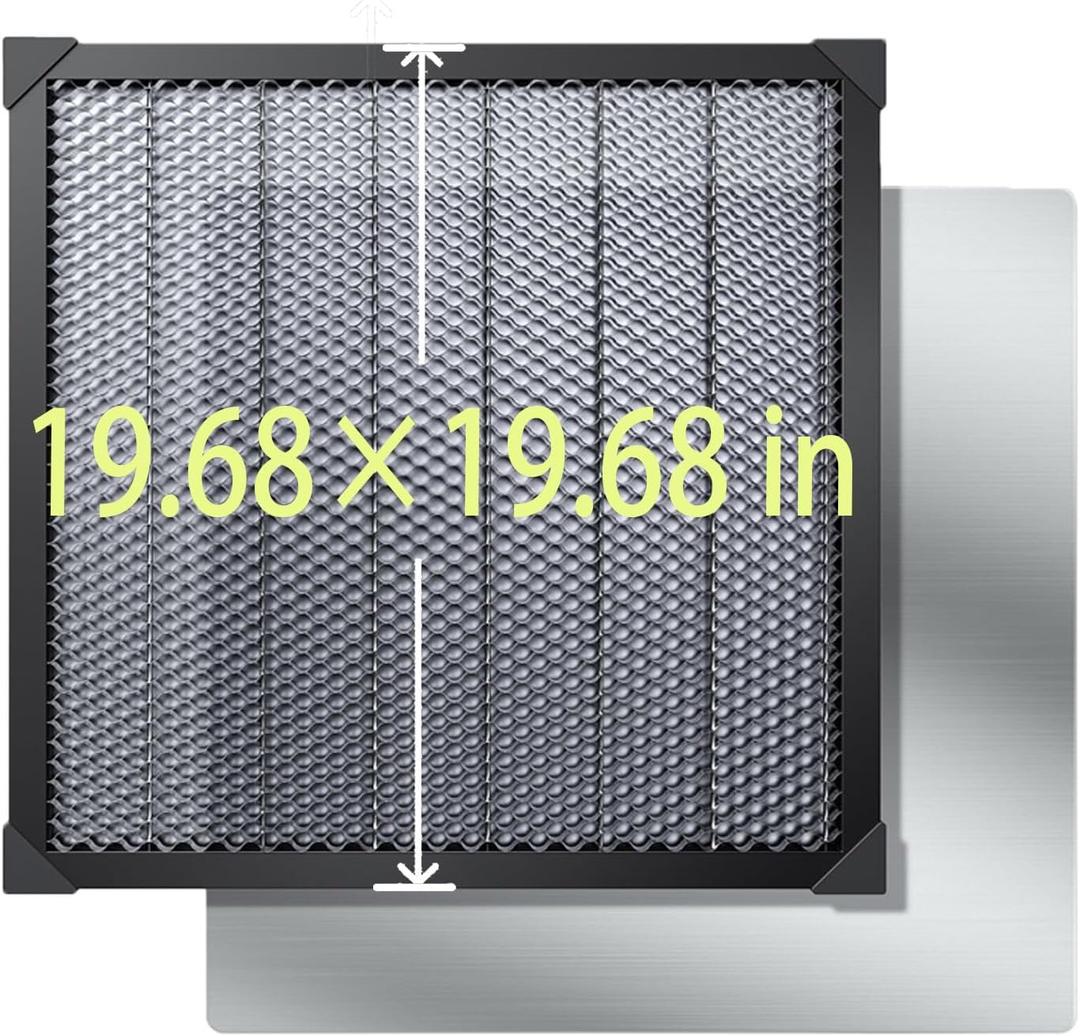 Honeycomb Laser Bed 500500mm Honeycomb Working Panel for Heat Dissipation and Desktop-Protecting, Honeycomb Working Table with Aluminum Panel for Most Laser Cutter