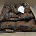 Eddie Bauer - King Comforter Set, Soft & Smooth Printed Bedding with Solid Reverse, 3 Piece Bed Set with Matching Pillowcases (Huntley Plaid Brown)