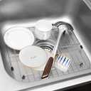 Orgneas Sink Protectors for Kitchen Sink, Single Bowl Sink Bottom Grid 12.5"x16"x1.25", 304 Premium Stainless Steel Grid Insert Sink Grate Drying Rack Centered Drain, 1 Pcs