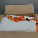 29.5"x19.7"x9.8" Dog Car Seat for Middle Dogs & Cats with Leash, Water-Resistant Faux Leather Booster Car Seat with Side Pocket for Summer Travel, Dog Bed for SUV, Truck with Bone Decor (Medium, Orange & Black)