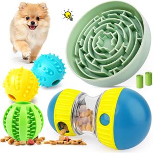 KIPRITII Enriching Slow Feeding Set for Dogs  Slow Feeder Dog Bowls & Interactive Toys with Puzzle-Based Enrichment for Smarter Eating & Busy Minds